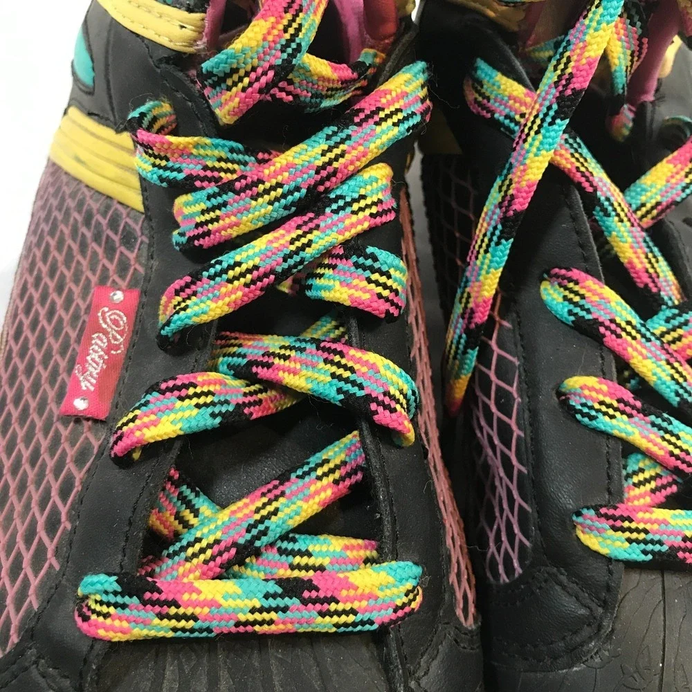 2001 Colorful Pastry Run‎ Fab Boot Shell Toe Sneaker Womens US 10 EU 40.5 UK 8